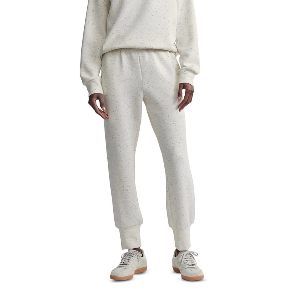 NWOT Varley The Slim Cuff 25” Pant Ivory Marl Fleck